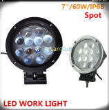 60W 7'' Round LED Work Light for Jeep Offroad 4X4 Truck