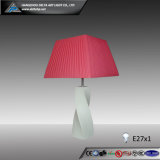 Red Square Shade Table Lamp for Home Furnishing (C500782)