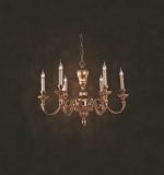 Chandelier / Antique Chandelier with Fabric Shade