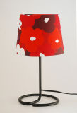 Flower Red Fabric Modern Table Lamp