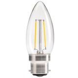 C32 B22 1.5W/3.5W Candle Bulb Clear LED Filament Bulb