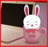 New Design USB Charge Rabbit Cup LED Lamp