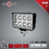 4 Inch 24W (8PCS*3W) LED Auto Work Light with CE RoHS ECE Certifications (SM-4024-SFB)