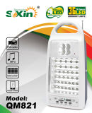 Multifunction Rechargeable Emergency Light with FM Radio, MP3, Solar (QM821)