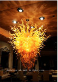 Golden Article Decoration Glass Chandelier for Restaurant