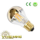 A19 3W/5W/6W Decoration Dimming LED Light Bulb with Gold Mirror Top
