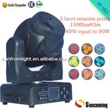 7 Rotating Gobos & 3-Facet Prism Spot LED Moving Head Lights
