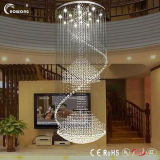 Long 3D Spiral Stair Large Cheap Crystal Chandeliers