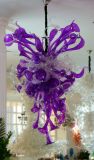 Purple Mouth Blown Glass Chandelier for Art Decoration (YK-D105)