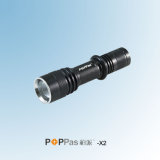 Portable 3W CREE R2 High Power Aluminum LED Flashlight (POPPAS-X2)