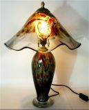 Modern Glass Table Lamp with Glass Shade