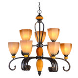 Traditional Rust Color Chandelier (MX1239-3+6)