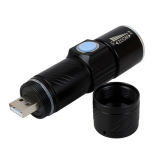 USB Rechargeable CREE XP-E R2 LED Flashlight Poppas-C92