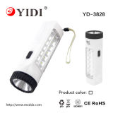 White Color 1W + 14SMD Sidelight Rechargeable LED Torch Flashlight