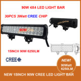 15inch 90W CREE LED Offroad Light Bar, 6250lm, LED Work Light 4WD