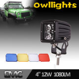 3inch 12W Round Flood Beam IP68 LED Cube Light, LED Work Light for Offroad
