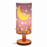 Wooden Table Lamp- Blue Sky