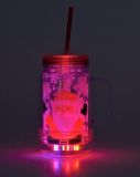 Promotion Plastic Cup Mug LED Flash Tumbler LED Mason Jar