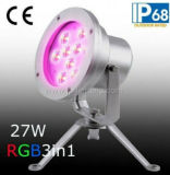27W Color Changeable LED Underwater Spot Light (JP95596)