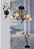 Iron & Glass Flower Lamps / Chandelier / Table Lamp