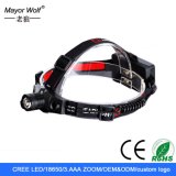 AAA Dry Battery Cheap Rechargeable Adjustable Beam LED Headlight