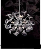 Silver Blown Glass Chandelier for Hotel Decoration