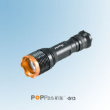 350lumens CREE T6 LED Rechargeable Zoom LED Flashlight (POPPAS- S13)