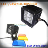 24W 10-30V Squar LED Work Light Spot Car Light