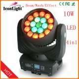 Moving Head Stage Light 19PCS*10W*4in1 Zoom LED Wash Light (ICON-M004B)