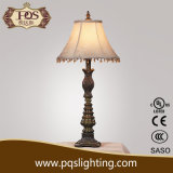 Brown Carving Base Lighting Polyresin Table Lamp
