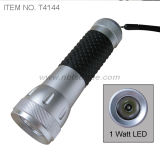 Collapsible LED Flashlight with Rubber Grip (T4144)
