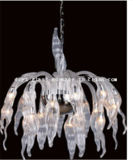 White Blow Glass Chandelier Lamp for Bar Decoration