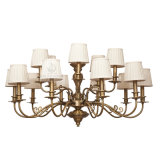 Iron Chandelier Lamp with Copper Decoration (SL2085-10+5)