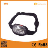 T03 AAA Plastic Camping Outdoor Waterproof LED Headlamp 1 Red LED+2 LED Light Headlamp