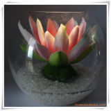 Peony LED Artificial Flowers with Glass Cup for Promotion
