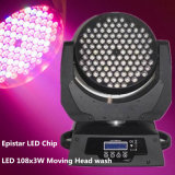 Disco DJ Lighting Rgwb 108*3W LED Moving Head Wash Light
