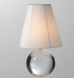 Fabric Shade Glass Modern Table Lamp