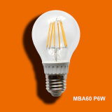 6W LED Filament Bulb with CE RoHS ERP SAA Certifications