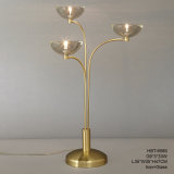 3 Light Lily Table Lamp in Satin Brass Finish (HBT-6589)