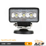 9W 10-30V Rectangular LED Work Light for Tractor, Car, ATV, Forklift