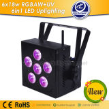 6PCS LED PAR Battery & Wireless Rgbaw + UV 6in1 LED Uplighting
