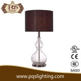 Clear Style Glass Table Lamp with Black Lamp Shade