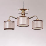 Bronze Chandelier Lamp with Fabric Lamp Shape 3853-3