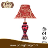 China Hand-Painted Red Glass Table Lamp with Modern Shade (P1022TL)