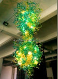 Art Green Blown Glass Chandelier Light for Decoration