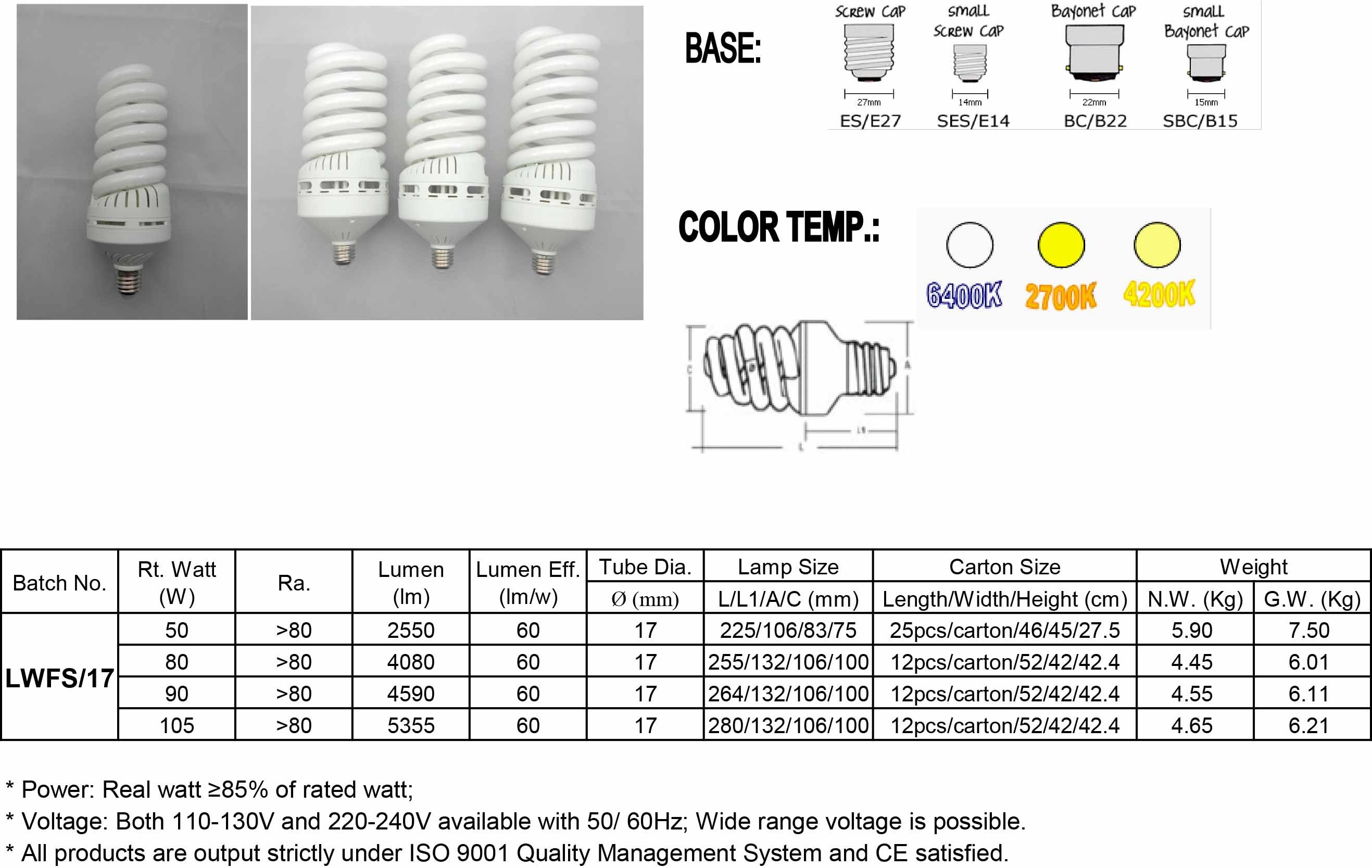Full Spiral Shaped Energy Saving Lamp (LWHS010)