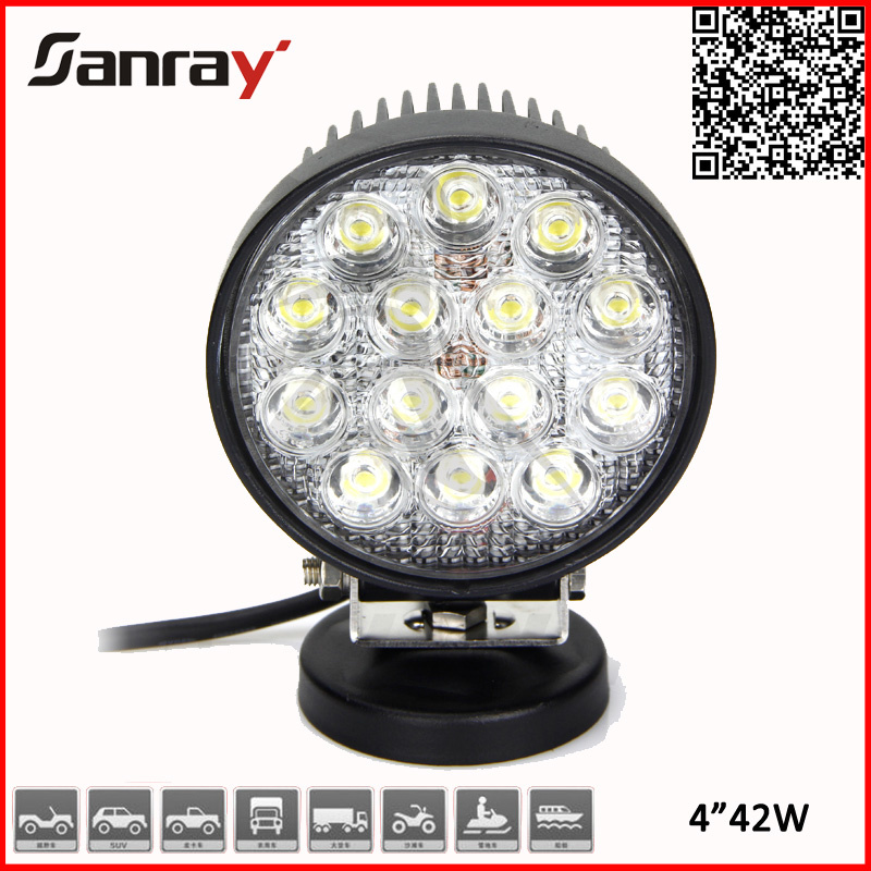 42W Round LED Work Light for Truck
