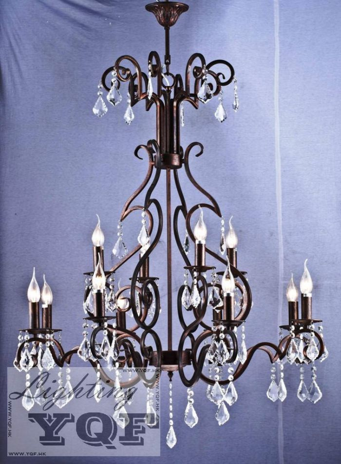 Iron Chandelier/ (YQF2178D92R) /Crystal Chandelier