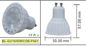 5W GU10 COB LED Spotlight