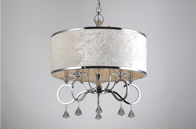 Modern Luxury Stylish 5 Light Chandelier with Lint Shade